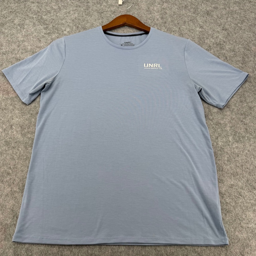 UNRL Supply Co Mens Casual Tee Scheels Exclusive Light Blue T-Shirt Size M